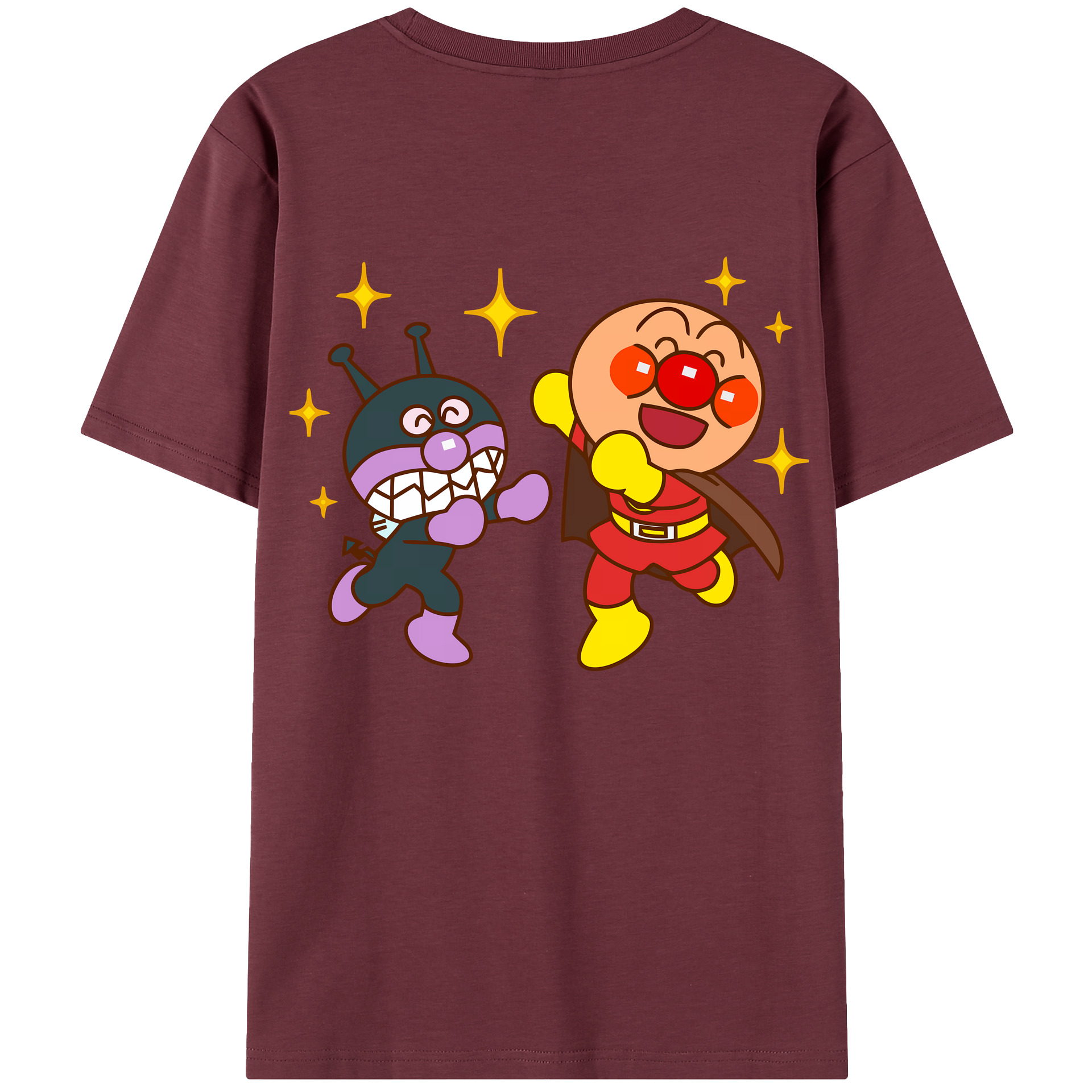 （画像用） アンパンマン Anpanman 綿100％半袖Tシャツ（背面プリント）